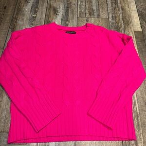 Banana Republic Vibrant Pink Crew Neck Sweater